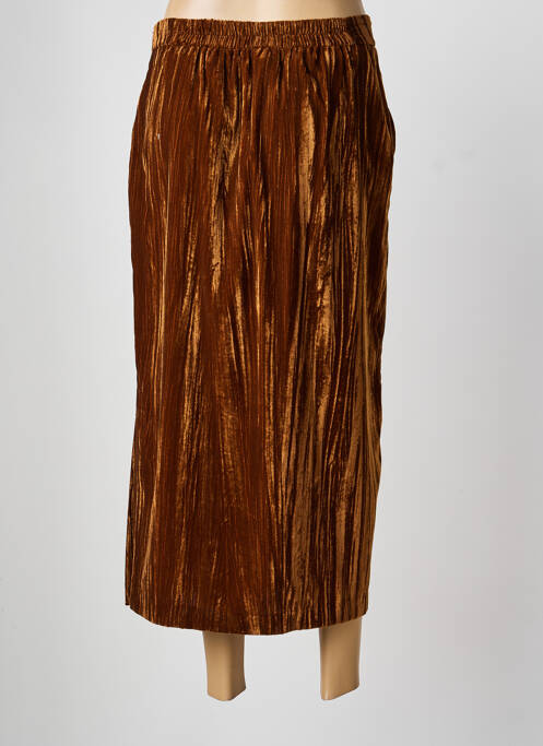 Jupe mi-longue marron FIVE femme