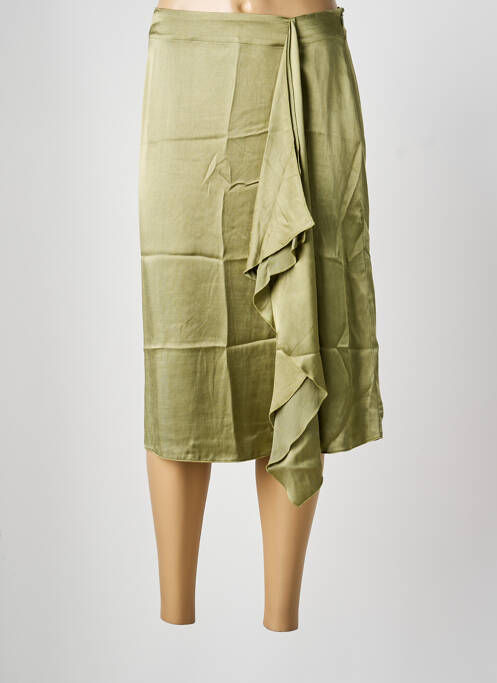 Jupe mi-longue vert BELLEROSE femme