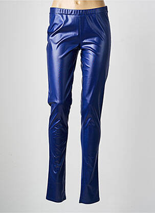 Legging effet matière satinée taille normale bleu SARAH PACINI femme