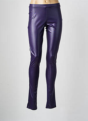 Legging effet matière satinée taille normale violet SARAH PACINI femme