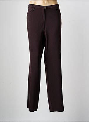 Pantalon droit taille élastique taille normale marron CHRISTIAN MARRY femme