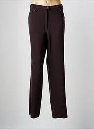 Pantalon droit tissage crêpe taille normale marron CHRISTIAN MARRY femme