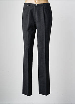 Pantalon droit taille à pinces taille haute gris CHRISTIAN MARRY femme