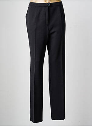 Pantalon droit taille à pinces taille haute noir KARTING femme