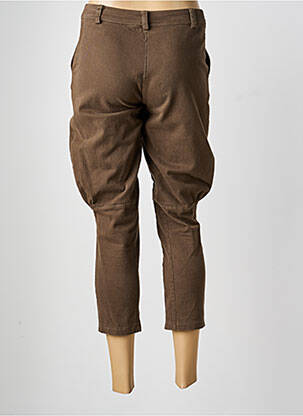 Pantalon 7/8 stretch taille basse marron LA FEE MARABOUTEE femme