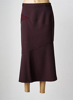 Jupe longue fermeture zippée au dos rouge CHRISTIAN MARRY femme