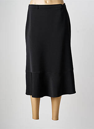 Jupe mi-longue taille à pinces noir CHRISTIAN MARRY femme