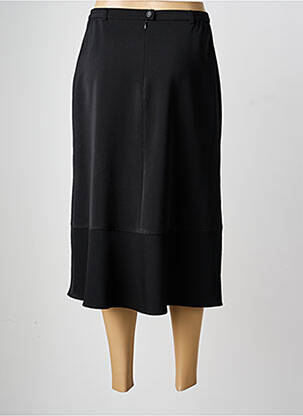 Jupe mi-longue taille à pinces noir CHRISTIAN MARRY femme