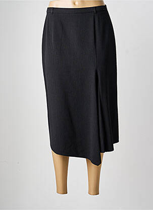 Jupe mi-longue taille à pinces noir CHRISTIAN MARRY femme