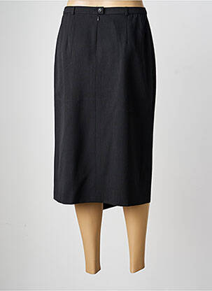 Jupe mi-longue taille à pinces noir CHRISTIAN MARRY femme