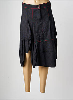 Jupe mi-longue taille à pinces gris LA FEE MARABOUTEE femme