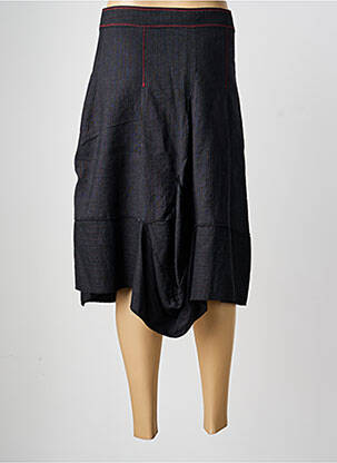 Jupe mi-longue taille à pinces gris LA FEE MARABOUTEE femme