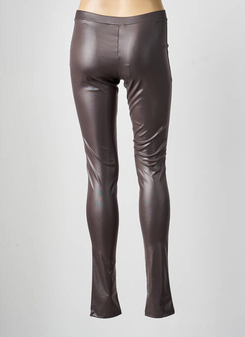 Legging effet matière satinée taille normale gris SARAH PACINI femme