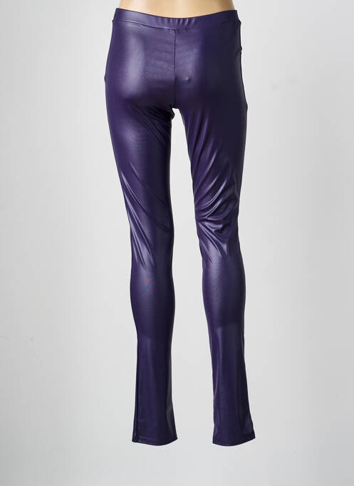 Legging effet matière satinée taille normale violet SARAH PACINI femme