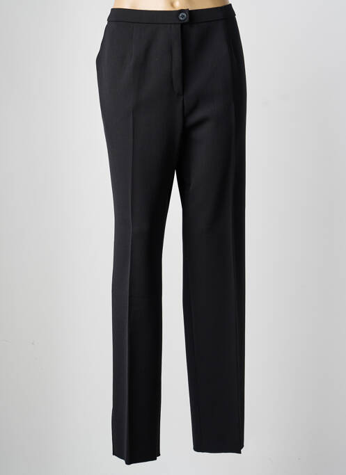 Pantalon droit tissage crêpe taille haute noir KARTING femme
