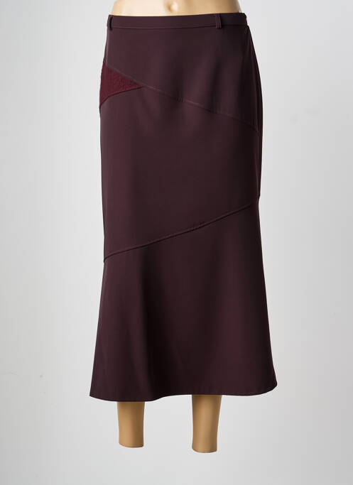 Jupe longue tissage crêpe rouge CHRISTIAN MARRY femme