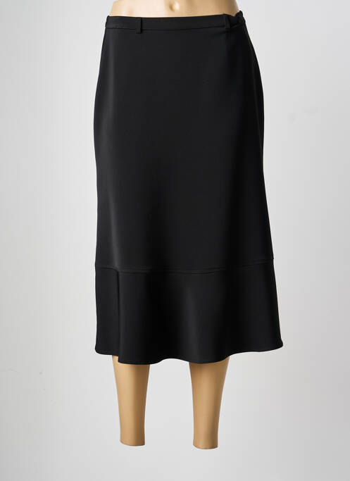 Jupe mi-longue taille à pinces noir CHRISTIAN MARRY femme