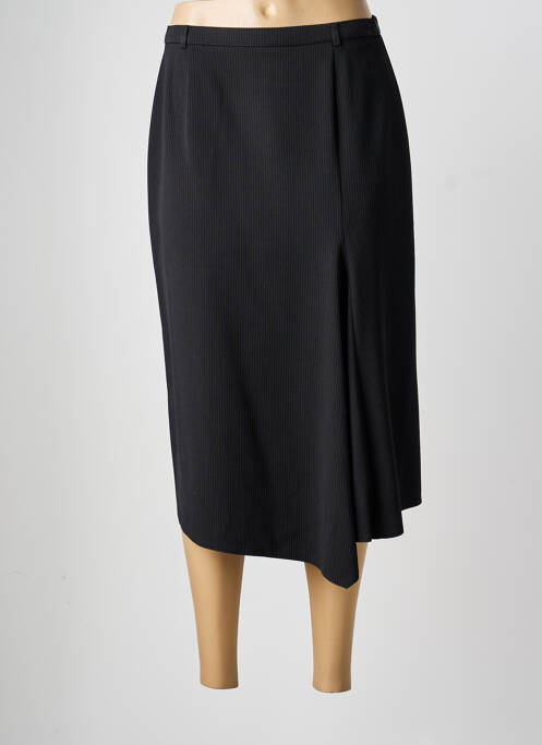 Jupe mi-longue taille à pinces noir CHRISTIAN MARRY femme