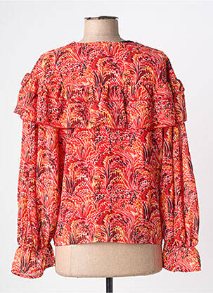Blouse imprimé fantaisie manches longues rouge VERO MODA femme