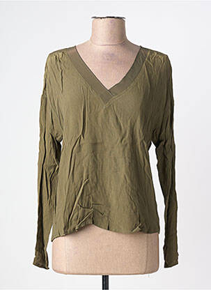 Top imprimé fantaisie manches longues vert AWARE BY VERO MODA femme