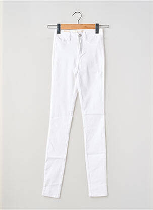Pantalon slim poches blanc PIECES femme