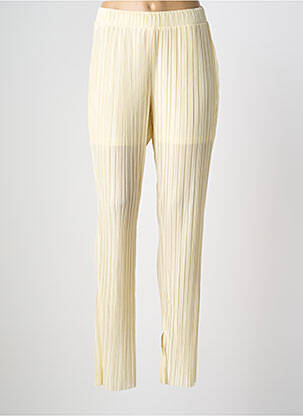 Pantalon droit taille élastique beige VERO MODA femme
