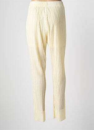 Pantalon droit taille élastique beige VERO MODA femme