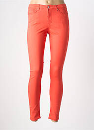 Pantalon slim broderie rivets taille normale orange VERO MODA femme