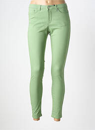 Pantalon slim broderie rivets taille normale vert VERO MODA femme