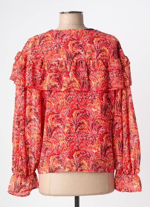 Blouse imprimé fantaisie manches longues rouge VERO MODA femme