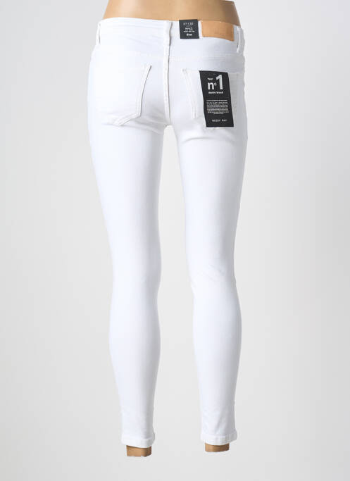 Pantalon slim poches blanc NOISY MAY femme