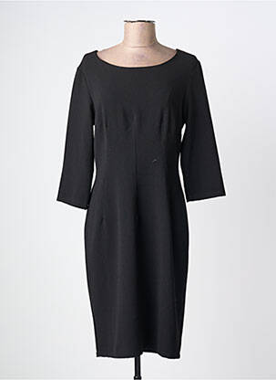 Robe mi-longue manches 3/4 manches 3/4 noir POUSSIERE D'ETOLE femme