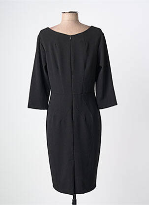 Robe mi-longue manches 3/4 manches 3/4 noir POUSSIERE D'ETOLE femme