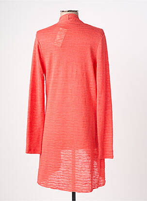 Gilet manches longues col v orange HALOGENE femme
