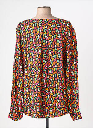 Blouse imprimé fantaisie manches longues noir HALOGENE femme