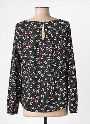 Blouse imprimé fantaisie manches longues noir HALOGENE femme