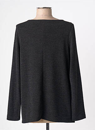Pull coupe droite manches longues noir EROKE femme