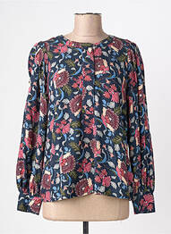 Blouse imprimé fantaisie manches longues bleu JENSEN femme