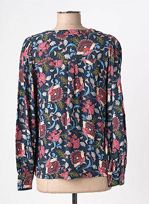 Blouse imprimé fantaisie manches longues bleu JENSEN femme