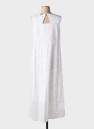 Robe longue imprimé fantaisie sans manche blanc L'ATELIER D'ANNA femme