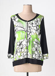 Veste casual col rond vert CHATELET femme
