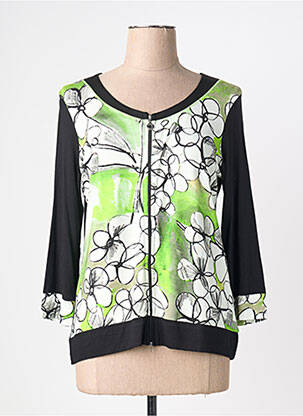 Veste casual col rond vert CHATELET femme