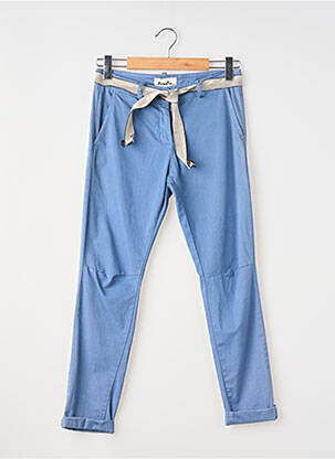 Pantalon chino poches bleu KIMIKA femme
