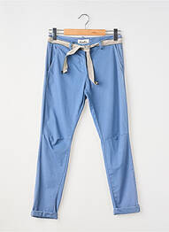 Pantalon chino poches bleu KIMIKA femme