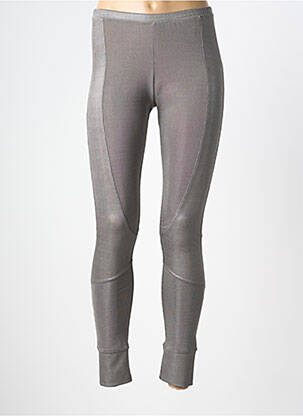 Legging taille élastique argent NÜ femme