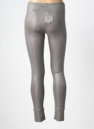 Legging taille élastique argent NÜ femme