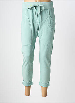 Pantalon 7/8 taille élastique bleu WENDY TRENDY femme