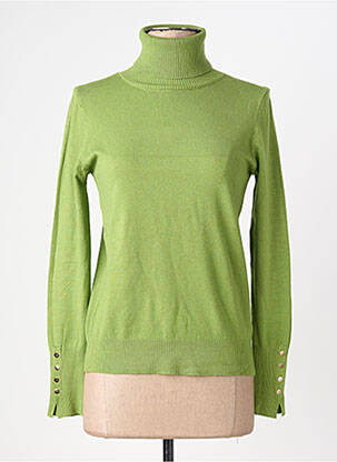 Pull col roulé vert KEZY femme