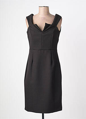 Robe mi-longue noir PAUL BRIAL femme