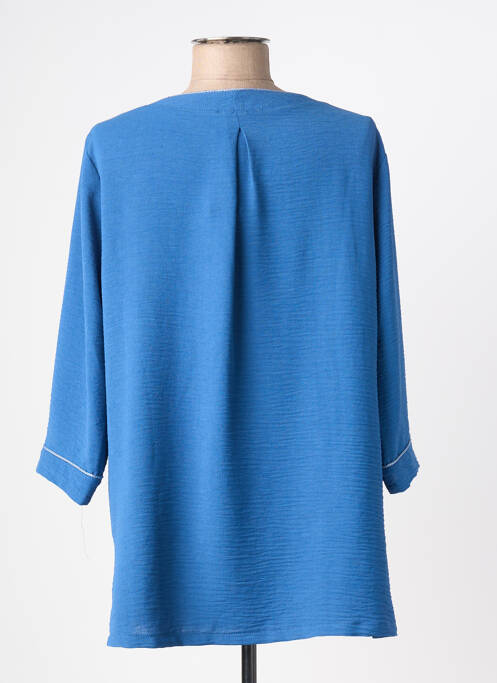 Blouse manches 3/4 manches 3/4 bleu HALOGENE femme